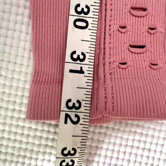 Spiritual Gangster Self Love Ribbed Laser Cut-Outs Leggings in Pink NWT - Picture 11 of 16